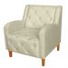 Kit 02 Poltronas Decorativas Munique Pés Trapézio Suede Bege - DS Estofados