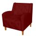 Kit 02 Poltronas Decorativas Munique Pés Trapézio Suede Bordô - DS Estofados