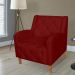 Kit 02 Poltronas Decorativas Munique Pés Trapézio Suede Bordô - DS Estofados