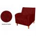 Kit 02 Poltronas Decorativas Munique Pés Trapézio Suede Bordô - DS Estofados