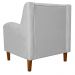 Kit 02 Poltronas Decorativas Munique Pés Trapézio Suede Branco - DS Estofados