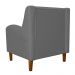 Kit 02 Poltronas Decorativas Munique Pés Trapézio Suede Cinza - DS Estofados