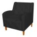 Kit 02 Poltronas Decorativas Munique Pés Trapézio Suede Preto - DS Estofados