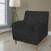Kit 02 Poltronas Decorativas Munique Pés Trapézio Suede Preto - DS Estofados