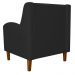 Kit 02 Poltronas Decorativas Munique Pés Trapézio Suede Preto - DS Estofados