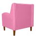 Kit 02 Poltronas Decorativas Munique Pés Trapézio Suede Rosa - DS Estofados