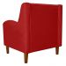 Kit 02 Poltronas Decorativas Munique Pés Trapézio Suede Vermelho - DS Estofados