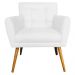 Kit 02 Poltronas Decorativas Onix Corino Branco - DS Móveis