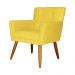 Kit 02 Poltronas Decorativas Onix Suede Amarelo - DS Estofados