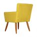 Kit 02 Poltronas Decorativas Onix Suede Amarelo - DS Estofados