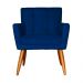 Kit 02 Poltronas Decorativas Onix Suede Azul Marinho - DS Móveis