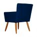 Kit 02 Poltronas Decorativas Onix Suede Azul Marinho - DS Móveis