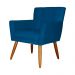 Kit 02 Poltronas Decorativas Onix Suede Azul Royal - DS Móveis