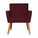 Kit 02 Poltronas Decorativas Onix Suede Bordô - DS Estofados
