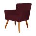 Kit 02 Poltronas Decorativas Onix Suede Bordô - DS Estofados