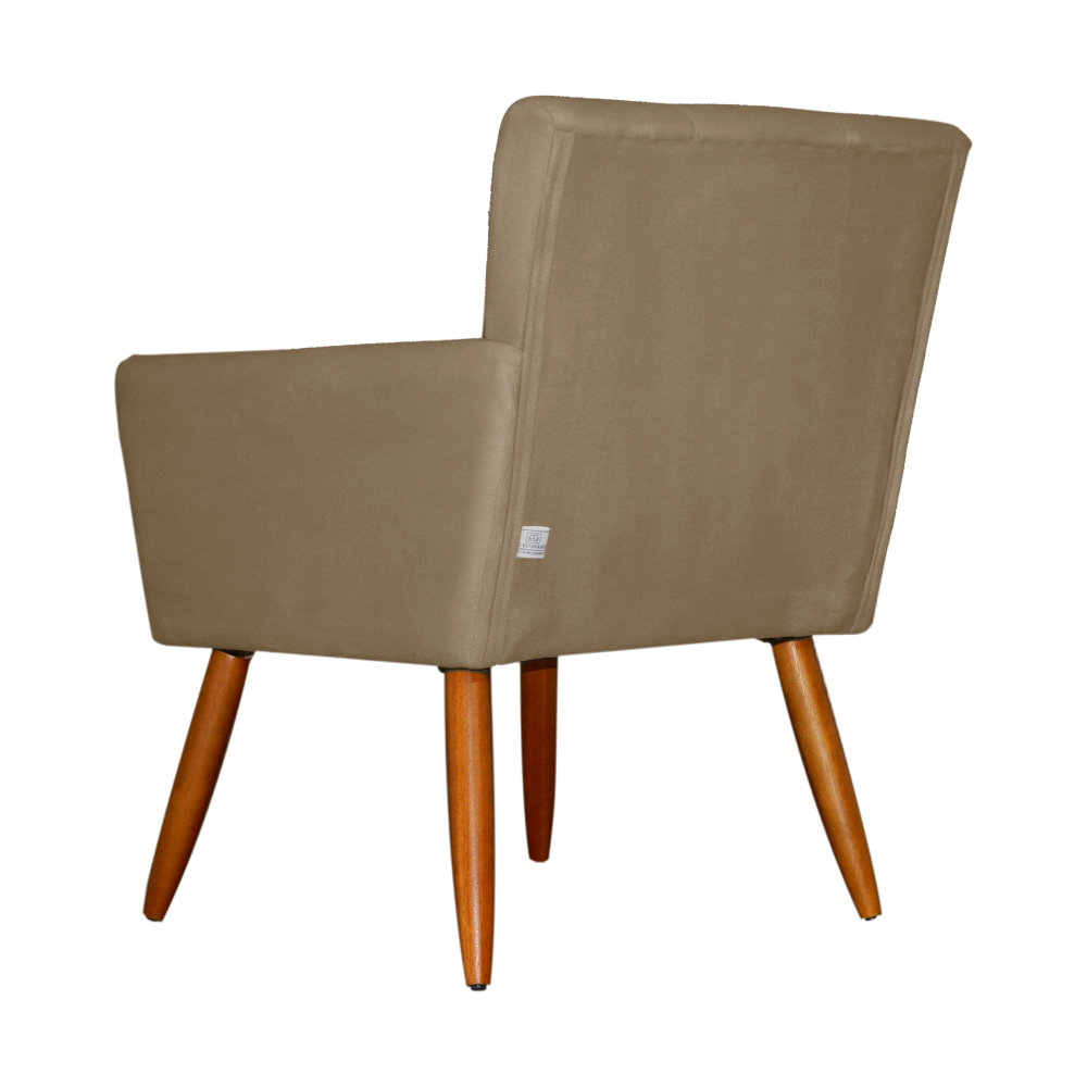 Kit 02 Poltronas Decorativas Onix Suede Capuccino - DS Estofados