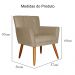 Kit 02 Poltronas Decorativas Onix Suede Capuccino - DS Estofados