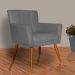 Kit 02 Poltronas Decorativas Onix Suede Cinza - DS Móveis