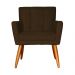 Kit 02 Poltronas Decorativas Onix Suede Marrom - DS Móveis