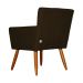 Kit 02 Poltronas Decorativas Onix Suede Marrom - DS Móveis