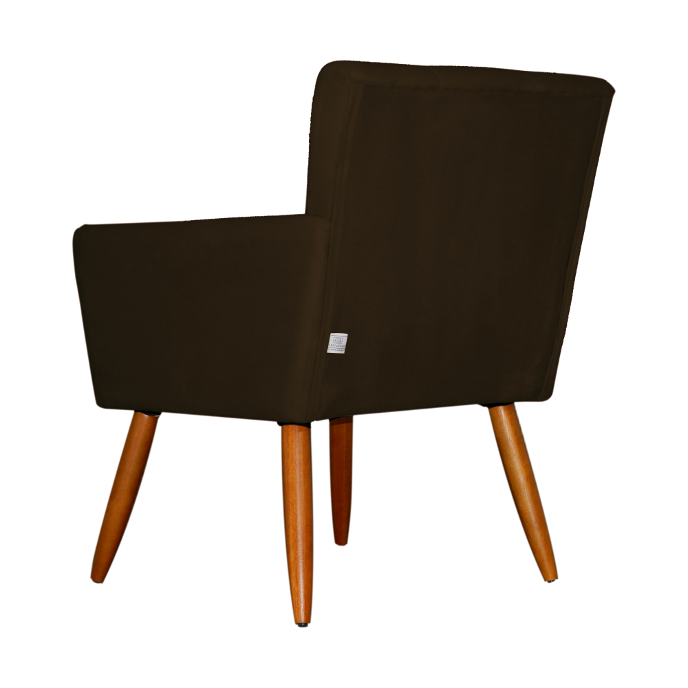 Kit 02 Poltronas Decorativas Onix Suede Marrom - DS Móveis
