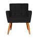 Kit 02 Poltronas Decorativas Onix Suede Preto - DS Móveis