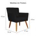 Kit 02 Poltronas Decorativas Onix Suede Preto - DS Móveis