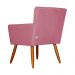 Kit 02 Poltronas Decorativas Onix Suede Rosa - DS Móveis