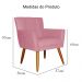 Kit 02 Poltronas Decorativas Onix Suede Rosa - DS Móveis