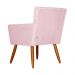 Kit 02 Poltronas Decorativas Onix Suede Rosa Bebê - DS Estofados