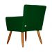 Kit 02 Poltronas Decorativas Onix Suede Verde - DS Estofados