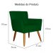 Kit 02 Poltronas Decorativas Onix Suede Verde - DS Estofados