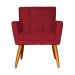 Kit 02 Poltronas Decorativas Onix Suede Vermelho - DS Móveis