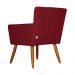 Kit 02 Poltronas Decorativas Onix Suede Vermelho - DS Móveis