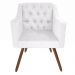 Kit 02 Poltronas Decorativas Pés Palito Amanda Suede Branco