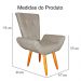 Kit 02 Poltronas Emília Barca Linho Bege