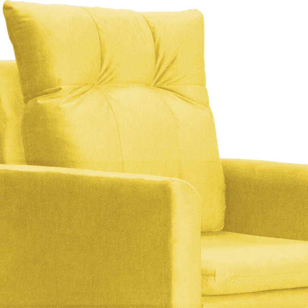 Kit 02 Poltronas Ligia Requinte Suede Amarelo - DS Estofados
