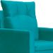 Kit 02 Poltronas Ligia Requinte Suede Azul Turquesa - DS Estofados