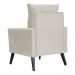 Kit 02 Poltronas Ligia Requinte Suede Bege - DS Estofados