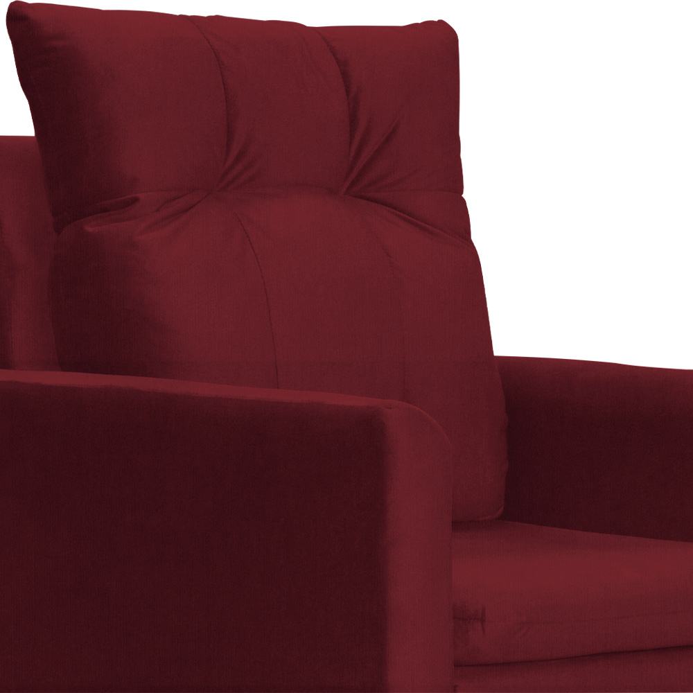 Kit 02 Poltronas Ligia Requinte Suede Bordô - DS Estofados