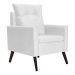 Kit 02 Poltronas Ligia Requinte Suede Branco - DS Estofados