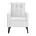 Kit 02 Poltronas Ligia Requinte Suede Branco - DS Estofados