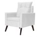 Kit 02 Poltronas Ligia Requinte Suede Branco - DS Estofados