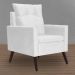 Kit 02 Poltronas Ligia Requinte Suede Branco - DS Estofados