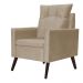 Kit 02 Poltronas Ligia Requinte Suede Cappuccino - DS Estofados