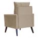 Kit 02 Poltronas Ligia Requinte Suede Cappuccino - DS Estofados
