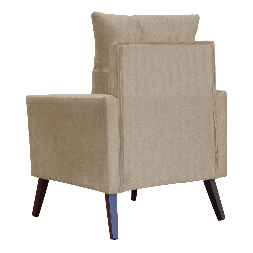 Kit 02 Poltronas Ligia Requinte Suede Cappuccino - DS Estofados