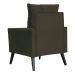 Kit 02 Poltronas Ligia Requinte Suede Marrom - DS Estofados