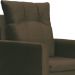 Kit 02 Poltronas Ligia Requinte Suede Marrom - DS Estofados