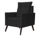 Kit 02 Poltronas Ligia Requinte Suede Preto - DS Estofados